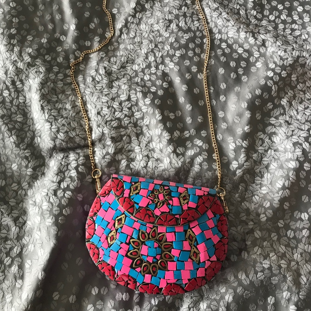 RAMLA handmade mosaic purse new